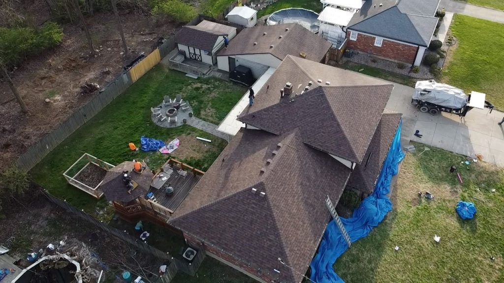 Completed roofing project by Elite KY Services Construction in Louisville KY 40272