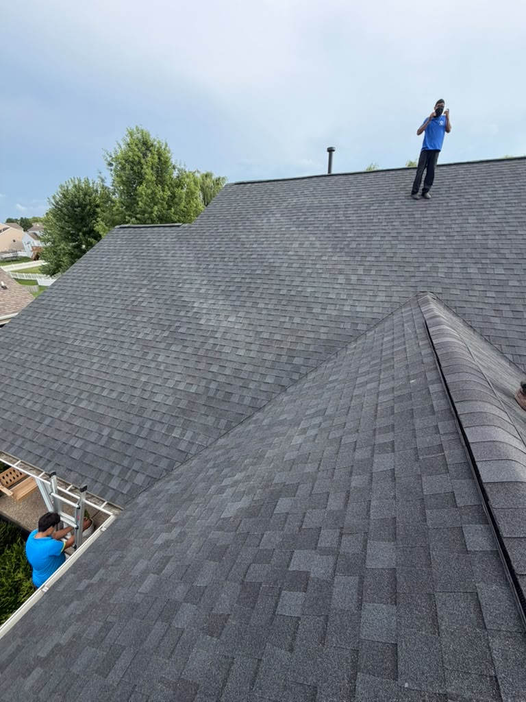 Completed roofing project by Elite KY Services Construction in Louisville KY 40299