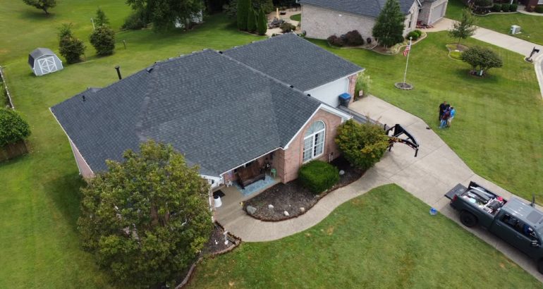 Completed TAMKO Rustic Black Roof Replacement in Louisville, KY 40272